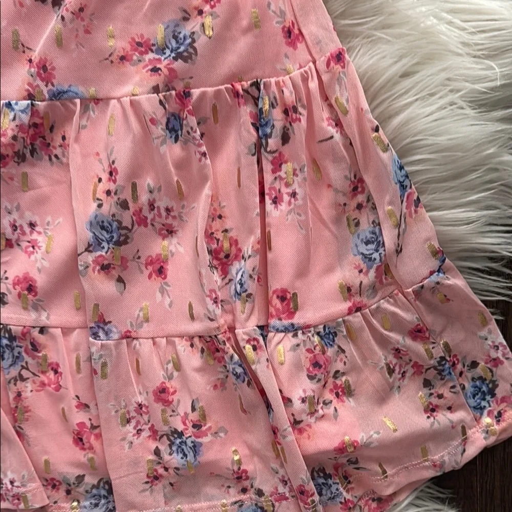 Floral Pink Kids Dress